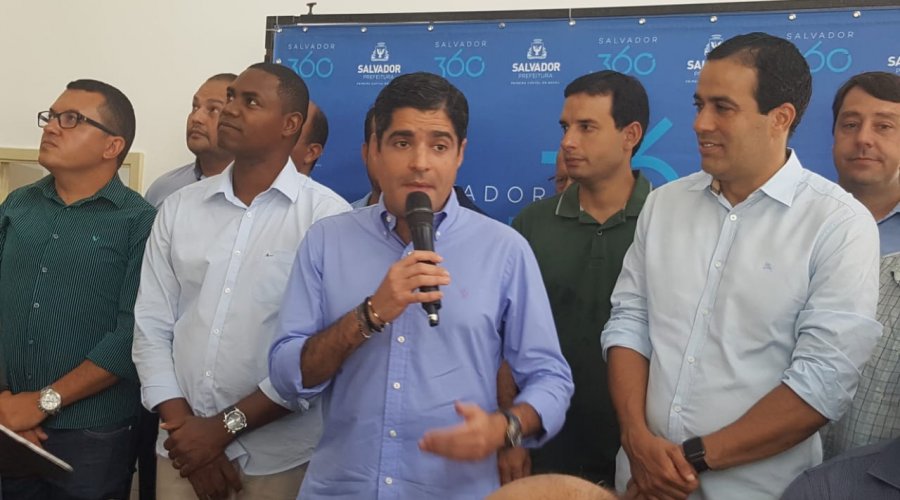[“Já tivemos que multar a Embasa em três ocasiões por conta de crimes ambientais”. diz Neto em publicação ]