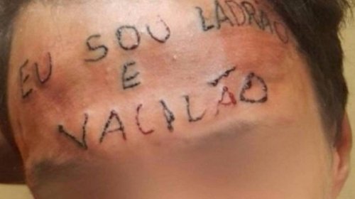 [“Sou ladrão e vacilão”: jovem que teve testa tatuada é preso novamente]