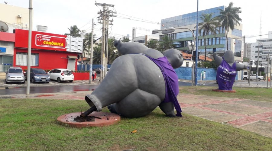 [Escultura Mariana, da Praça das Gordinhas, terá estrutura reforçada ]