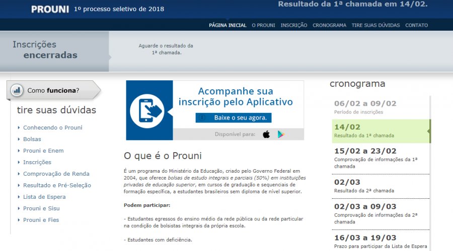 [Resultado do Prouni 2019.2 já está disponível]