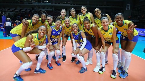 [Seleção brasileira feminina de vôlei vence Bélgica na Liga das Nações]