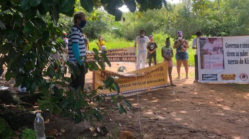 [Moradores do Quilombo Quingoma protestam por dificuldade no enfrentamento ao Covid-19]