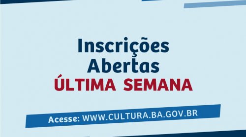 [Última semana para inscrições do Fazcultura 2020]