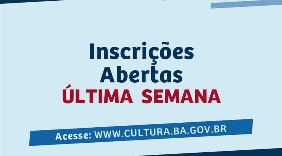 [Última semana para inscrições do Fazcultura 2020]
