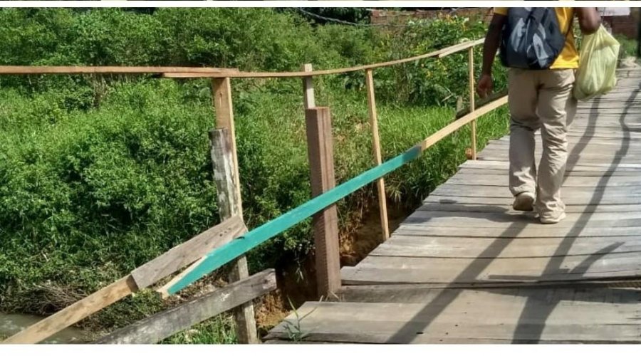 [Após denúncia, Prefeitura realiza manutenção em ponte de Nova Constituinte]