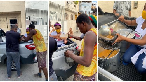 [Movimento Solidário distribuiu sopão para moradores da Guine em Pernambués]