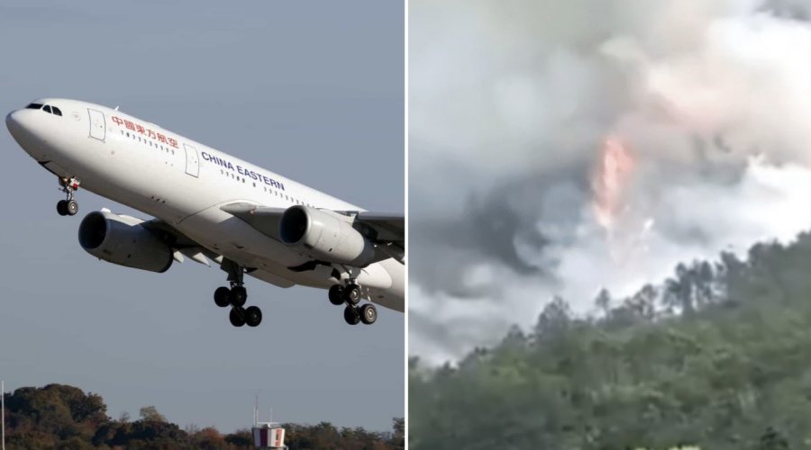 [Avião com 132 pessoas a bordo cai na China]