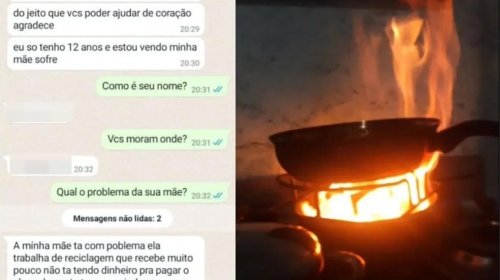 [Menino de 12 anos comove a web com pedido de ajuda após ficar sem gás e com pouca comida: 'est...]