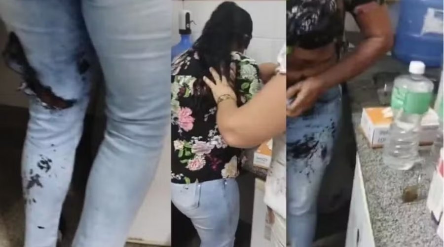 [Mulher é detida após jogar soda cáustica em funcionária de posto de saúde; vídeo mostra momento]