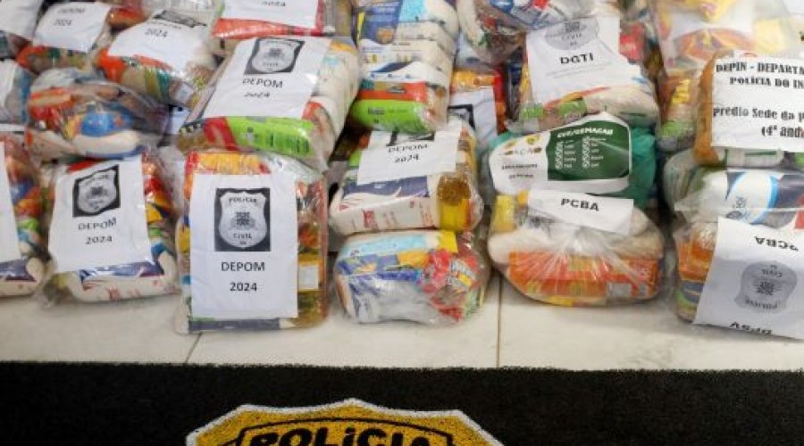 [Bahia Sem Fome recebe doação de cinco toneladas de alimentos da Polícia Civil]